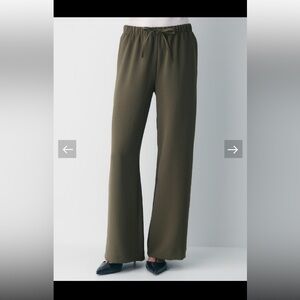 Aritzia Wilfred The Lodge Pant Crepette Dark Olive